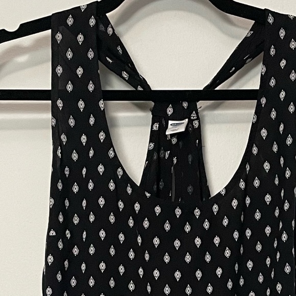 Black Stamped Print Racerback Sundress - Picture 5 of 5